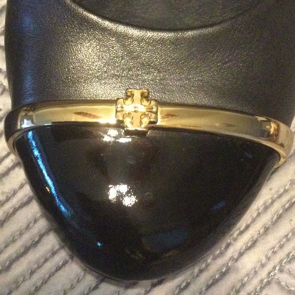 Tory Burch size 8 black smooth leather wedges for women - Picture 6 of 9